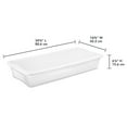 thumbnail image 2 of Sterilite 41 Quart Lightweight Under Bed Storage Box Container, 24 Pack, 2 of 12