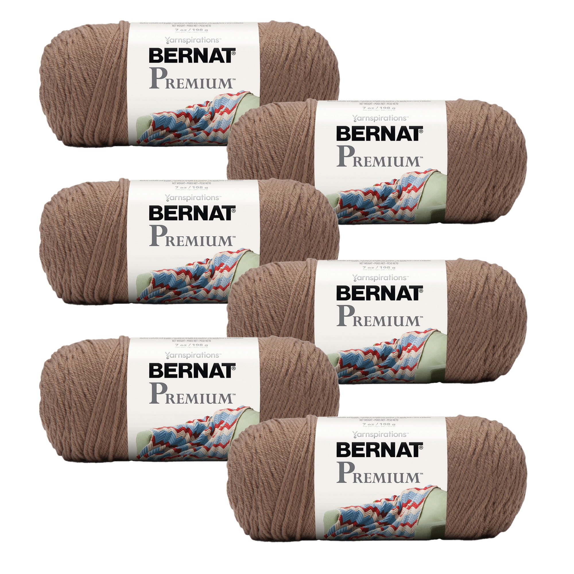 Bernat® Premium™ 4 Medium Acrylic Yarn, Cafe Au Lait 7oz/198g, 360