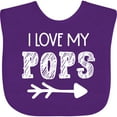 thumbnail image 3 of Inktastic I Love My Pops with Arrow Boys or Girls Baby Bib, 3 of 4