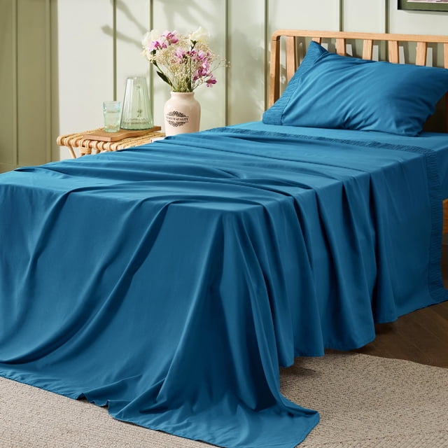 Juego de sábanas Bedsure Twin XL para dormitorio, 3 piezas, azul turquesa