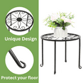 thumbnail image 4 of Ktaxon 4 Pack Round Nesting Plant Stand with Scroll Pattern for Flowers, Plants, Indoor & Outdoor Plant Shelf, Black, 4 of 8