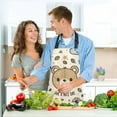 thumbnail image 6 of Cute Bear Bee Flower Cloud 5 Pcs Kitchen Set Heat Resistant Oven Mitts and Non-Slip Pot Holders with Adjustable Cooking Apron, 6 of 6