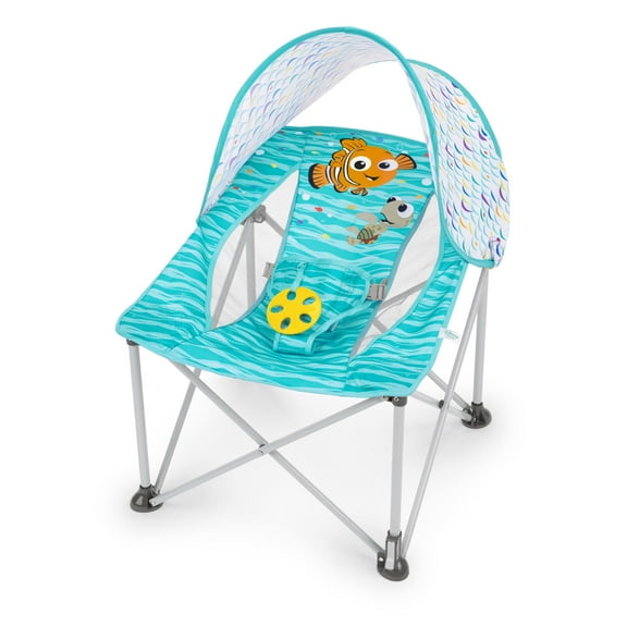 Bright Starts Disney Baby Finding Nemo Pop 'N Chill Travel Seat, Blue, Unisex, Newborn