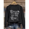thumbnail image 4 of Sudaderas con capucha de Halloween para mujer, sudaderas con capucha de bruja, abrigos con letras, chándales de cuello redondo, ropa de mujer Y2k, 4 of 4