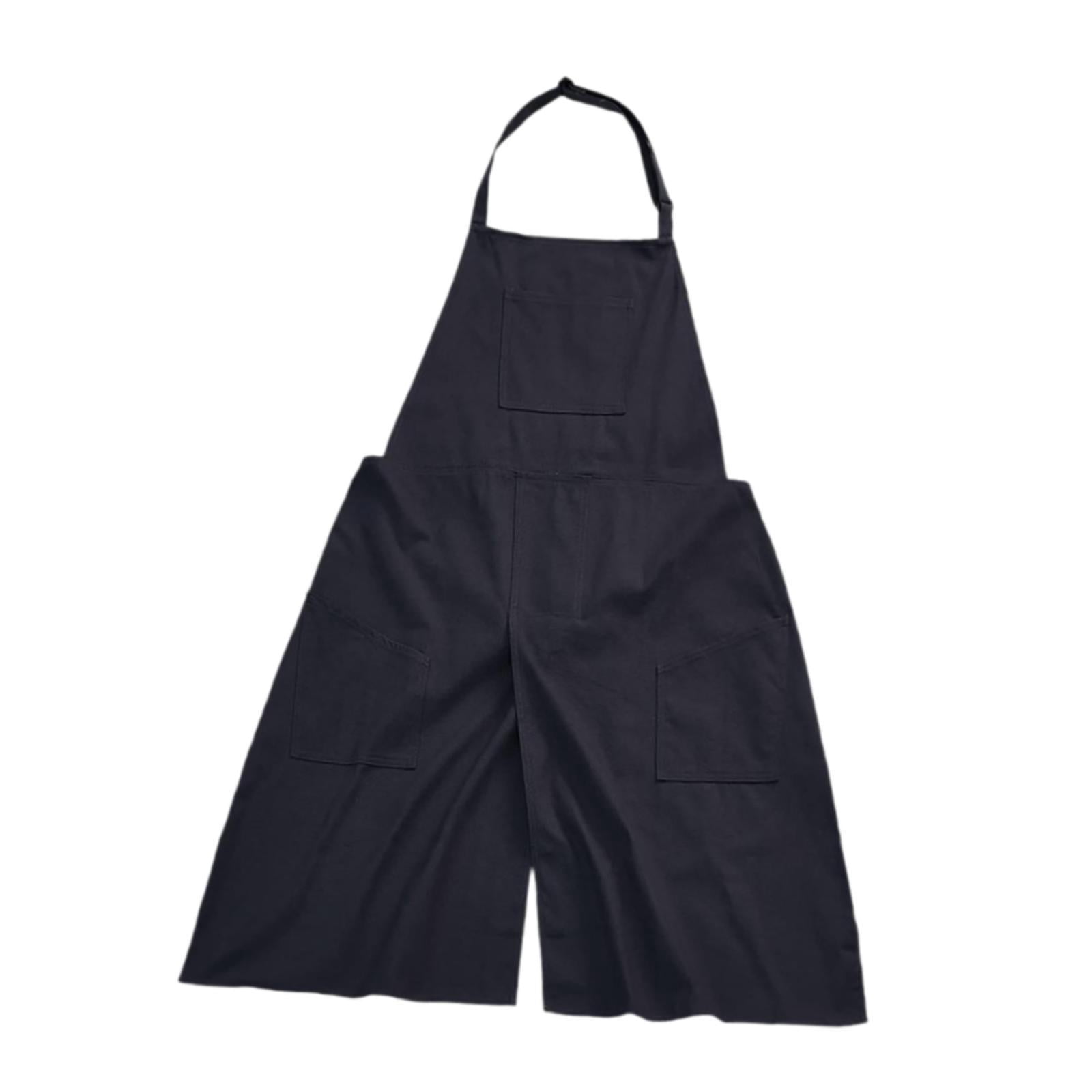 Fiocias Pottery Apron Split Leg Apron,Sturdy Multipurpose for Women Simple Ceramics Clay Black