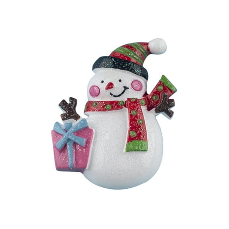 

Heiheiup Christmas Fridge Funny Ornaments Resin Fridge With Santa Hats Retro Ornament Set