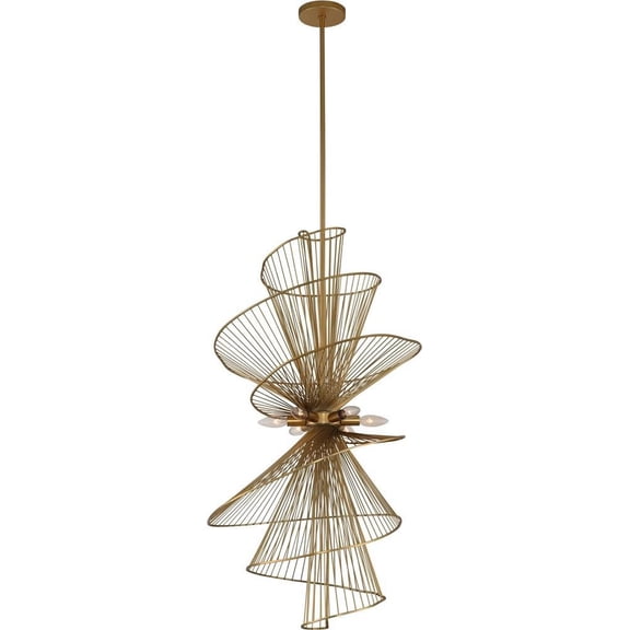 Aurora Nordic Brass Foyer Chandelier-Modern Elegance