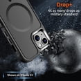 thumbnail image 5 of Magnetic for iPhone 13 Case, [Compatible with MagSafe][10 FT Military Grade Drop Protection] [Dual Layer Structure Protection] Non-Slip Heavy Duty Full-Body Shockproof Phone Case,Black, 5 of 7