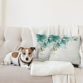 thumbnail image 4 of Ambesonne Retro Throw Pillow Cover 2 Pack, Flowers Buds Leaf, 18", Teal Pale Green, 4 of 5