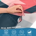 thumbnail image 5 of Yayeee Kitchen Curtains Tier Set of 2 Light Filtering 57"x36" Over Sink Window Panels, Pink Geometric, 5 of 7