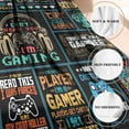 thumbnail image 3 of Gaming Blanket Gift for Gamer Him Teens Boyfriend Home Game Room Decor Bedroom Cozy & Soft Flannel Throw Blanket Nap Men 50"x60", 3 of 5