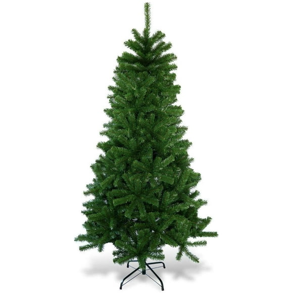 Christmas Tree Artificial Premium Hinged Spruce Full Tree with Solid Metal Stand (6 ft)
