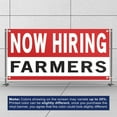 thumbnail image 3 of Now Hiring Farmers 13 oz Heavy Duty Vinyl Banner Farm Worker Jobs Available Farm Laborer Help Wanted Sign for Business Indoor/Outdoor Single-Sided with Metal Grommets (1.5x5 ft, Wh & Re & Bk), 3 of 6