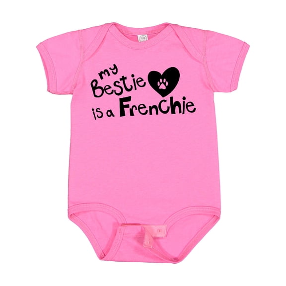 Inktastic Bestie Frenchie Boys or Girls Baby Bodysuit