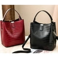thumbnail image 4 of Women Bucket Bag Fashion Snakeskin Pattern Top Handle Shoulder Bag Crossbody Bag, 4 of 9