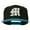 Black Teal, variant on Old English M 3D Embroidered Snapback Cap - Natural Black OSFM