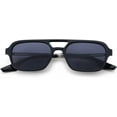 thumbnail image 2 of Vintage 70s Flat Aviator Small Frame Sunglasses for Women Men Square Metal Design UV400 Protection Shades, 2 of 4