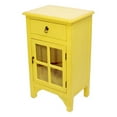 thumbnail image 1 of Heather Ann Creations Vivian 1 Drawer 1 Door Paned Glass Accent Cabinet, 1 of 10