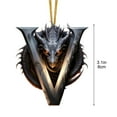 thumbnail image 3 of Dragon Christmas Ornaments, Christmas Alphabet Dragons Decoration Pendant, Gothic Christmas Dragon Pendant, Dragon Ornaments for Christmas Tree Hanging Ornament, 3 of 6