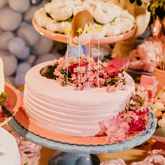 Hemoton  100 Pcs Cupcake Decorations Bamboo Toothpicks for Appetizers Bride Yellow