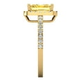 thumbnail image 3 of Clara Pucci 14K Yellow Gold Solid Gold Citrine Halo Anniversary Ring for Women - 1.86 cttw Emerald Cut, 3 of 8