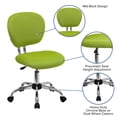 thumbnail image 6 of Pemberly Row Contemporary Mid-Back Task Chair In Apple Green, 6 of 6