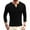 Black, variant on Yaoyar Mens Fashion Henley Shirts Long Sleeve Button Cotton T-Shirt Large Size Men's And Stretch T-shirts Long-sleeved Tops,Blue,M