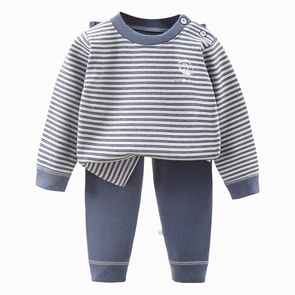 6-12 Months Toddler Baby Boy Clothes Long Sleeve Crewneck Sweatshirt with Pants Spring Fall Winter Outfits 0 6 12 18 24 M 1t 2t 3t 4t 5t 6t