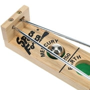 WE Games Shoot The Moon, Solid Natural Wood Rolling Ball Game for Family Game Night, 18 inches