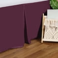 thumbnail image 3 of 300 Thread Count Premium Luxury Lightweight Breathable Egyptian Cotton Solid Bed Skirt, 1-Piece Individual Bed Skirt by Blue Nile Mills - Twin, Plum, 3 of 3