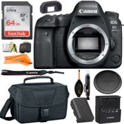 Canon EOS 6D Mark II Full Frame Digital SLR Camera Body Bundle + 128GB  Ultra High Speed Memory + Battery Grip and Extra Battery