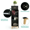 thumbnail image 4 of Demi Bonn Bathroom Storage Cabinet, Bathroom Floor Cabinet, Waterproof Bathroom Cabinet with Adjustable Shelves and Sliding Drawer, for Bathroom, Living Room, Bedroom, Kitchen, Black, 4 of 8