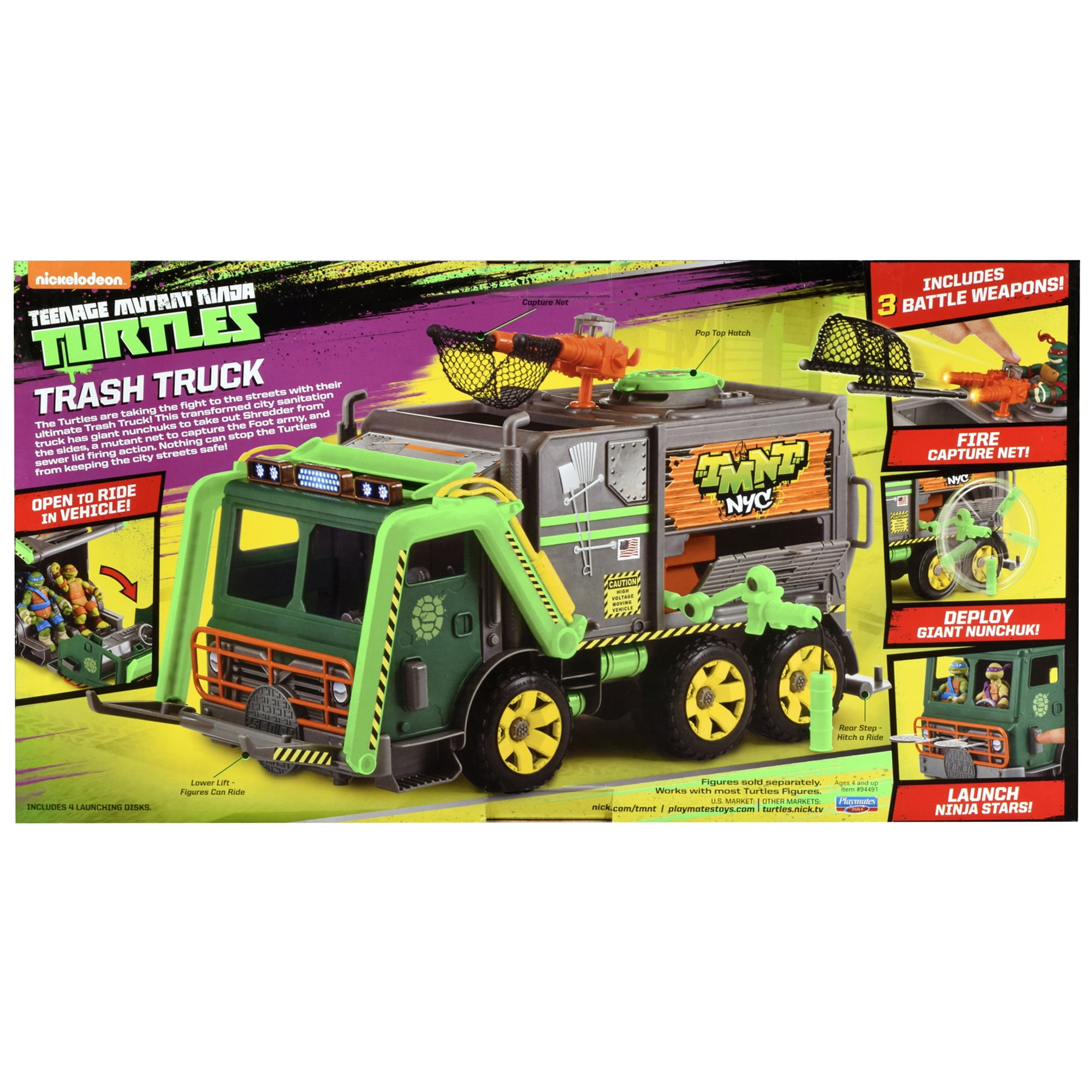 ninja turtle garbage truck walmart