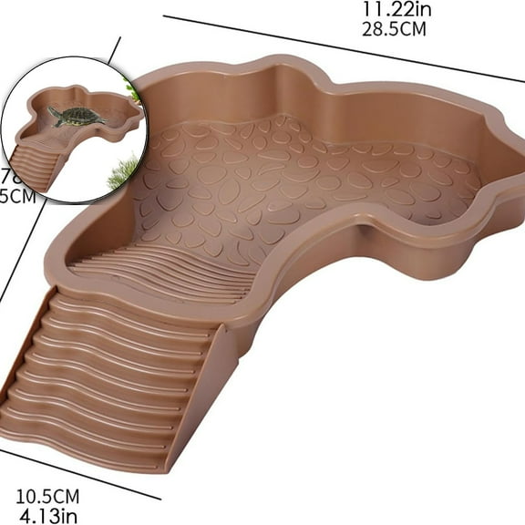 VQPeo Reptile Water Bowl with Ramp - Perfect for Small to XL Reptiles | Durable & Easy to Clean Water Dish