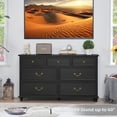 thumbnail image 6 of Joaxswe Black Dresser with 7 Drawers, Wood Storage Chest of Drawers for Bedroom Living Room Hallway, 6 of 8