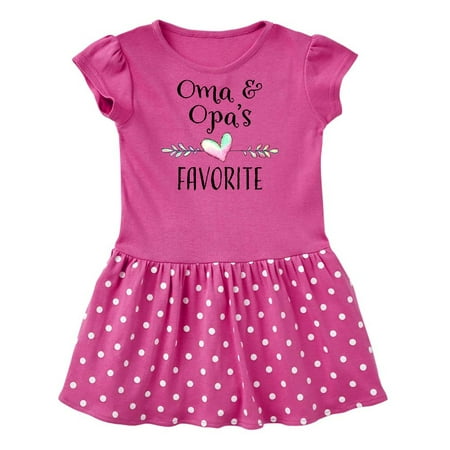 

Inktastic Oma and Opa s Favorite- Heart Grandchild Gift Baby Girl Dress