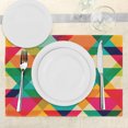thumbnail image 3 of Ambesonne Colorful Place Mats Set of 4, Retro Colors Graphic Art, Standard Size, Multicolor, 3 of 6