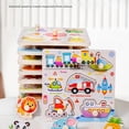 thumbnail image 5 of Toddler Wooden Peg Puzzle Toys for Age 2-4 3-5 Year Old Boys Girls,Educational Learning Sensory Toy,Animals, Traffic,Farm,Ocean, Vegetable,Insect Great Preschool for Girls Boys, 5 of 7