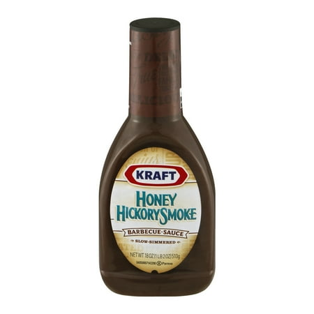Kraft Honey Hickory Smoke Barbecue Sauce, 18.0 OZ (4 Pack)