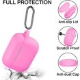 thumbnail image 4 of Compatible with AirPods Pro Case Protective Silicone Airpod Case Shockproof Cover Skin for Airpod Pro 2019 Charging Case, with Keychain, Rose-Night Glow Purple, 4 of 6