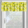 thumbnail image 4 of Ambesonne Spring Valance & Curtain, Fresh Lemons with Leaves, 55"x45", Yellow Fern Green, 4 of 6