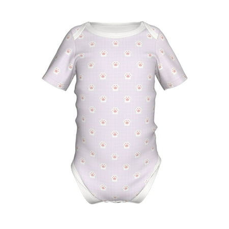 

Coaee Kawaii Cat Paw for Soft Baby Short-Sleeve Bodysuit Baby Climbing Clothes Baby Girls Boys Bodysuit Romper-6 Months