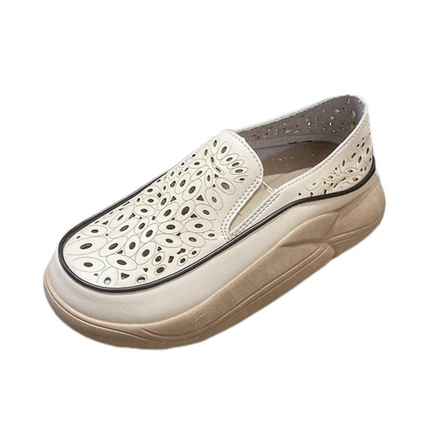Zapatillas de Deporte con para Mujer, Zapatos Informales de Primavera Y Verano, Zapatillas de Deporte Ligeras Superiores de PU con Suela Su 39 Sunnimix Plataforma de mujeres
