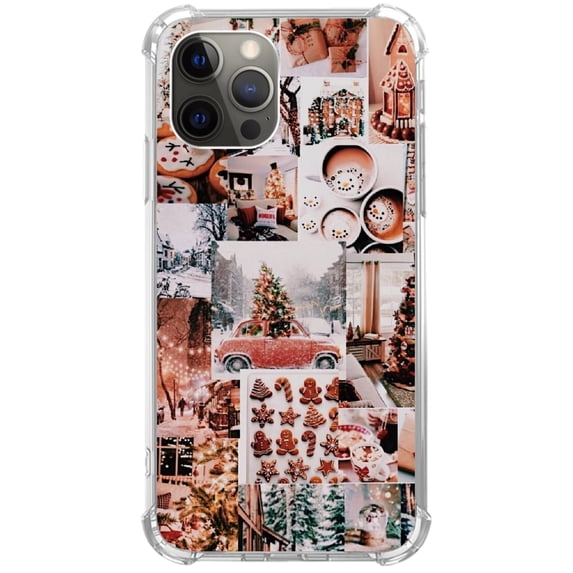Christmas Holiday Case Compatible with iPhone 12&12 Pro,Unique Trendy Design TPU Bumper Cover Case
