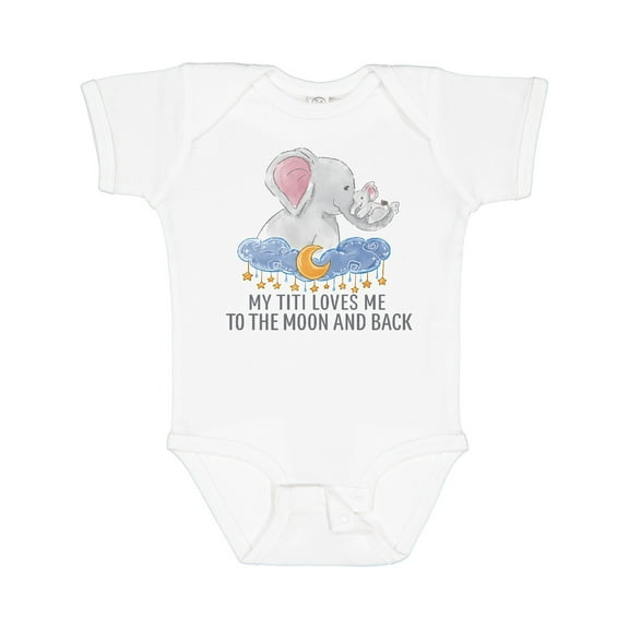 Inktastic My Titi Love Me to the Moon and Back Boys or Girls Baby Bodysuit