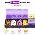 thumbnail image 3 of Weekly Pill Organizer, Quick Fill Large AM PM Pill Box  2 Times a Day,, Moisture-Resistant Pill Cases, Daily Night Oversized Medicine Organizer for Pills/Vitamin/Fish Oil/Supplements, 3 of 8