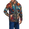 thumbnail image 2 of Kdxio Colorful Floral Skull A Print Men Hoodies Casual Hoodies for Men with Zip Pockets Full Zip Long Sleeve Sweatshirt Sports Hooded Jacket-3X-Large, 2 of 5