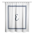 thumbnail image 2 of Creative Products Navy Blue and White Letter E Monogrammed 71x74 Shower Curtain, 2 of 7