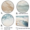 thumbnail image 3 of Designart "Contemporary Azure And Taupe Sands From Above V" Coastal Beach Sand Wall Art Prints, 3 of 7