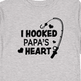 thumbnail image 4 of Inktastic I Hooked Papa's Heart with Fishing Rod Boys or Girls Long Sleeve Toddler T-Shirt, 4 of 5